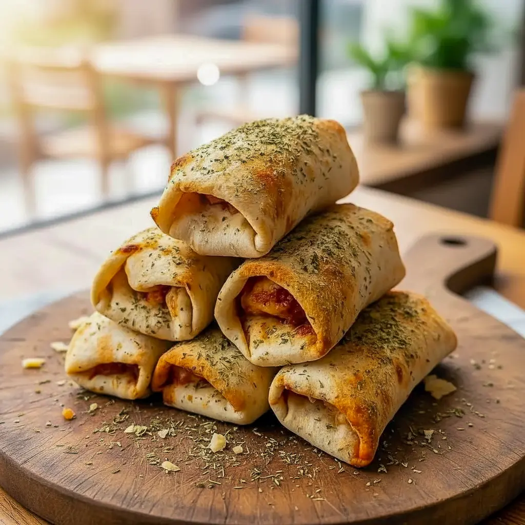 Golden baked pepperoni pizza rolls sliced open to show melty cheese and savory filling, perfect for Easy Healthy Lunch Ideas High Protein, quick High Protein Meals On The Go, and satisfying family-friendly meals that feel indulgent but stay balanced.