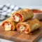 Golden baked pepperoni pizza rolls sliced open to show melty cheese and savory filling, perfect for Easy Healthy Lunch Ideas High Protein, quick High Protein Meals On The Go, and satisfying family-friendly meals that feel indulgent but stay balanced.