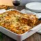 A baked dish of High Protein Spaghetti Casserole layered with hearty meat sauce, protein pasta, and golden melted cheese, perfect for an Easy High Protein Casserole dinner that feels indulgent but fuels your day.