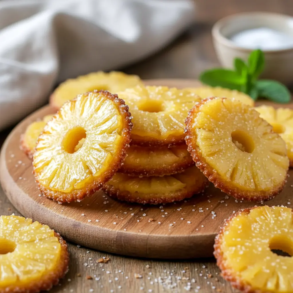 Pineapple Upside Down Sugar Cookies topped with golden pineapple rings, baked into Soft Sugar Cookies for a sweet tropical twist on classic Pineapple Upside Down Cookies and other Yummy Sweets.