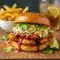 A towering Spicy Sandwich filled with glossy Korean Bbq Chicken, sliced Marinated Chicken Thighs, crisp slaw, and sesame seeds on a toasted bun, a bold twist on a Bbq Chicken Sandwich perfect for fans of Spicy Korean flavors and hearty Chicken Sandwich Recipes.