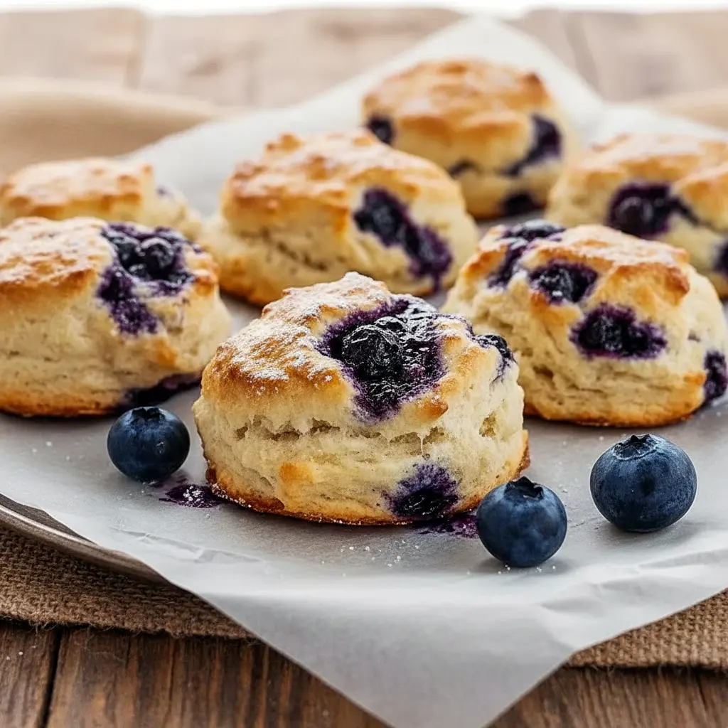 Warm Quick Breakfast Biscuits stacked high with juicy blueberries and drizzled in glossy Biscuit Glaze, inspired by cozy Boberry Biscuits Recipes and soft Flavored Biscuits, fresh from the oven and ready to serve.