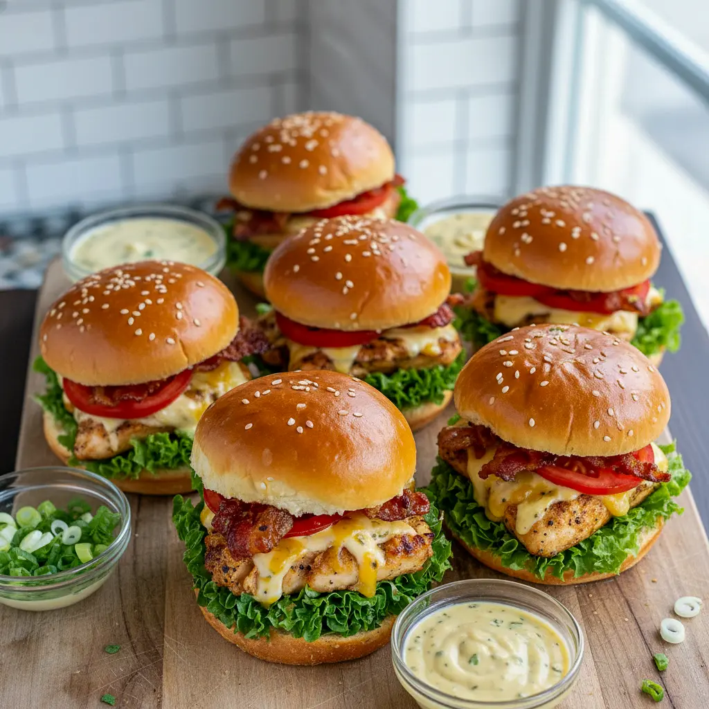 Golden, crispy Honey Mustard Chicken sliders stacked on a platter with soft buns, creamy sauce, and fresh toppings—perfect for Family Dinner, easy Slider Recipes, and unforgettable Yummy Dinners at Dinner Time.