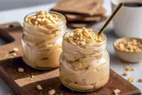 Keto Recipes With Peanut Butter like this ultra-creamy No Sugar Peanut Butter Mousse served in a glass, showcasing a smooth, fluffy texture perfect for Peanut Butter Mousse Keto desserts.