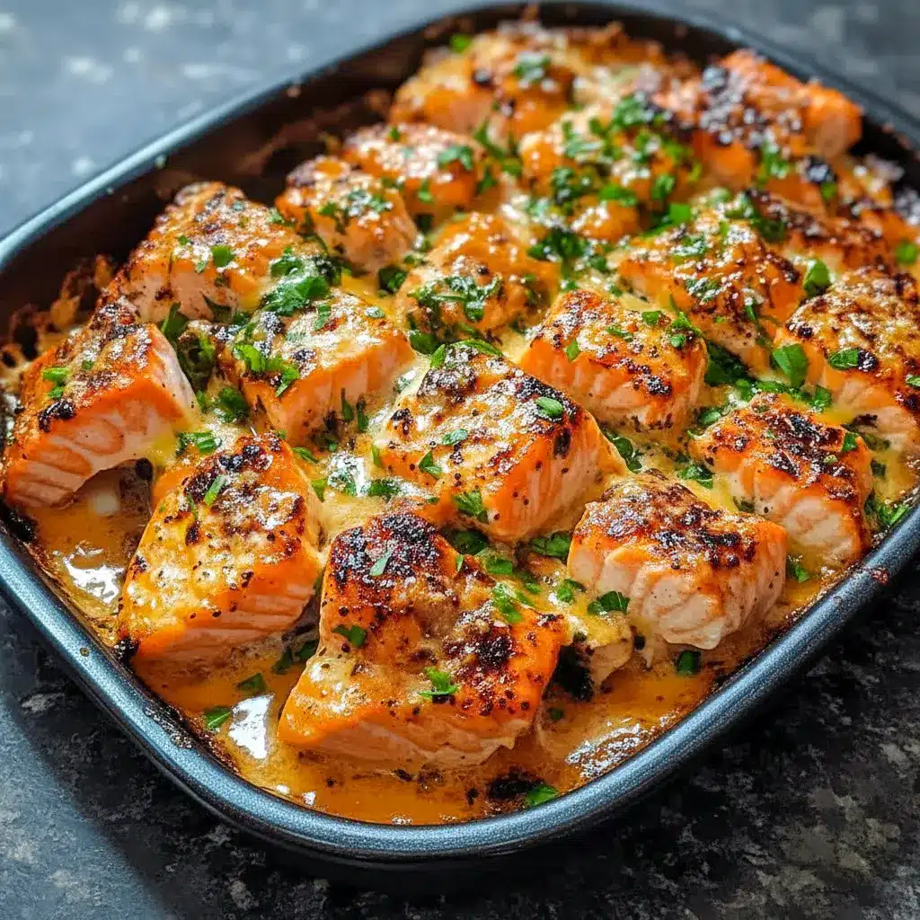 Golden baked Bang Bang Salmon topped with creamy sweet chili sauce and garnished with green onions, served as a vibrant Fish Dinner and flavorful addition to your favorite Seafood Dishes and Fish Recipes Healthy collection.