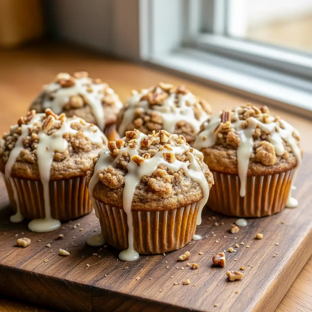 Freshly baked Cinnamon Roll Protein Muffins served warm, a perfect Protein Sweet Breakfast and Protein Breakfast Quick option ideal for Clean Muffin Recipes and Healthy High Protein Baked Goods.
