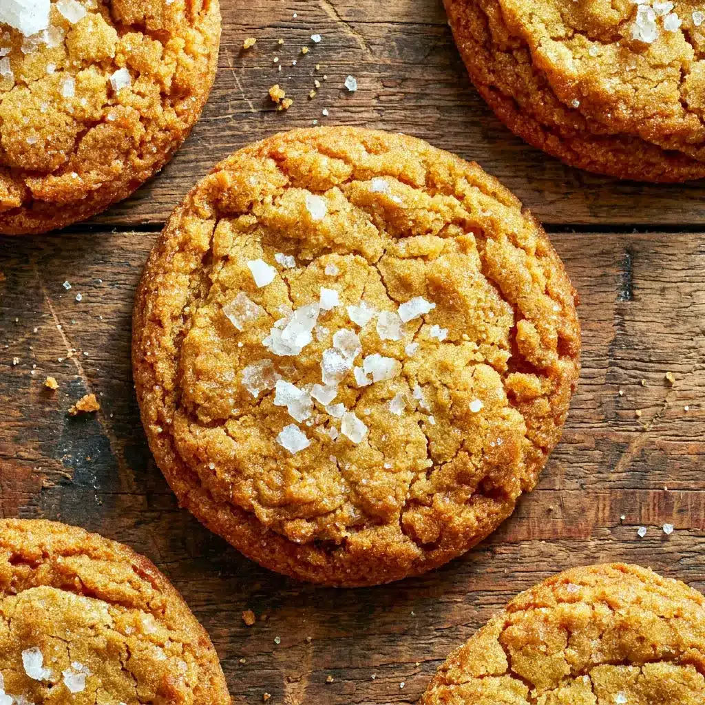 Freshly baked Salted Honey Cookies with flaky sea salt, glossy cracked tops, and chewy centers styled as Soft Gooey Cookies and cozy Honey Baked Goods on parchment paper.
