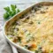 Cheesy Zuppa Toscana Casserole baked with sausage, potatoes, bacon, and kale in a creamy sauce for cozy Easy Italian Meals For Dinner and hearty Soup Casserole Recipes.