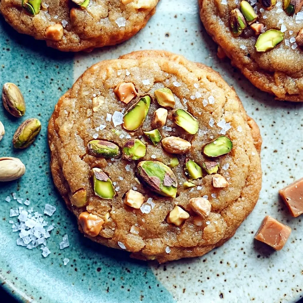 Freshly baked Salted Honey Pistachio Cookies with golden edges and nutty crunch, inspired by Pistachio Flavored Cookies and rich Pistachio Dessert Recipes.