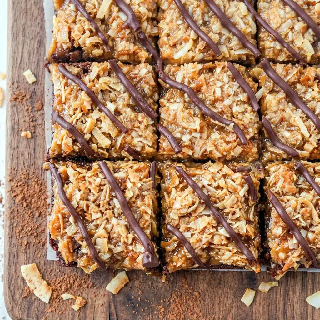 Indulge in rich Samoa Brownies topped with coconut caramel layers, inspired by Loaded Brownie Recipes and easy Box Mix Brownies Ideas.