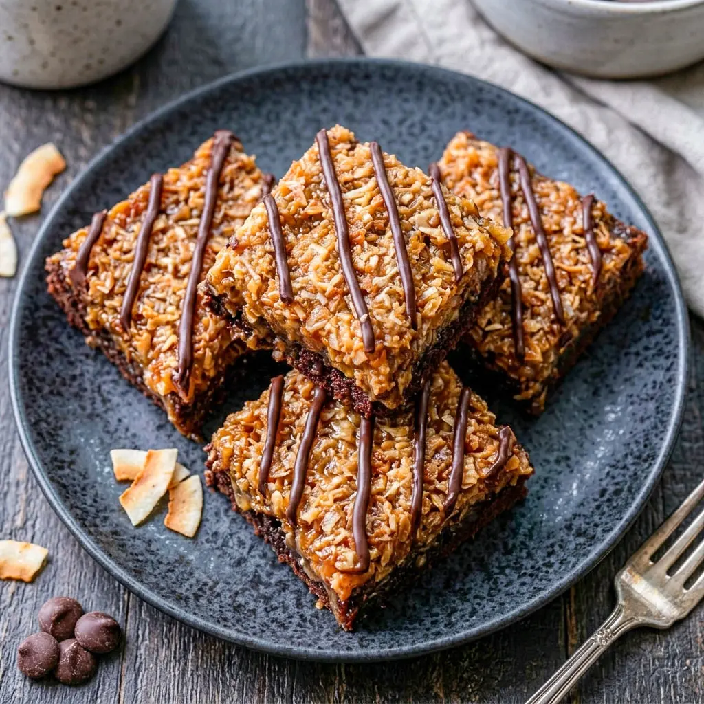 Indulge in rich Samoa Brownies topped with coconut caramel layers, inspired by Loaded Brownie Recipes and easy Box Mix Brownies Ideas.