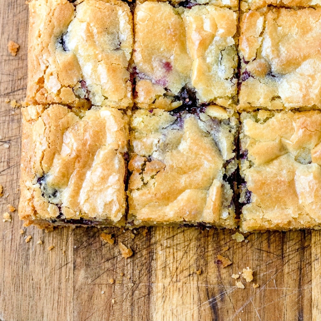 Freshly baked Blueberry Blondies filled with juicy blueberries and white chocolate, a delicious Dessert Bar Recipe perfect for summer gatherings and sweet cravings.
