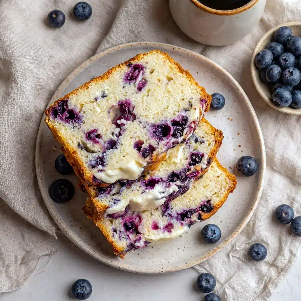 Blueberry Cream Cheese Bread shines as a beautiful loaf for brunch, making Breakfast Bread Ideas look extra delicious and easy to love.