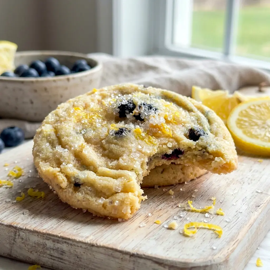 These pretty Lemon Blueberry Cookies are perfect for Summer Cookie Box Ideas and sunny dessert platters.