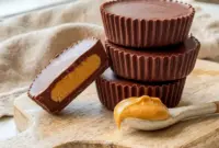Rich chocolate Protein Reese's Cups with a creamy peanut butter filling, perfect for fans of Protein Peanut Butter Cups and Healthy Protein Peanut Butter Cups.