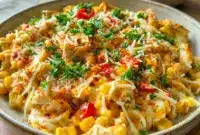 Street Corn Chicken Casserole Recipe – Easy Mexican Street Corn Chicken Bake1 Enjoy this cheesy Street Corn Chicken Casserole, a golden baked Mexican Street Corn Casserole loaded with tender chicken, sweet corn, and melted cheese, perfect for easy Chicken Main Dishes and family dinners.