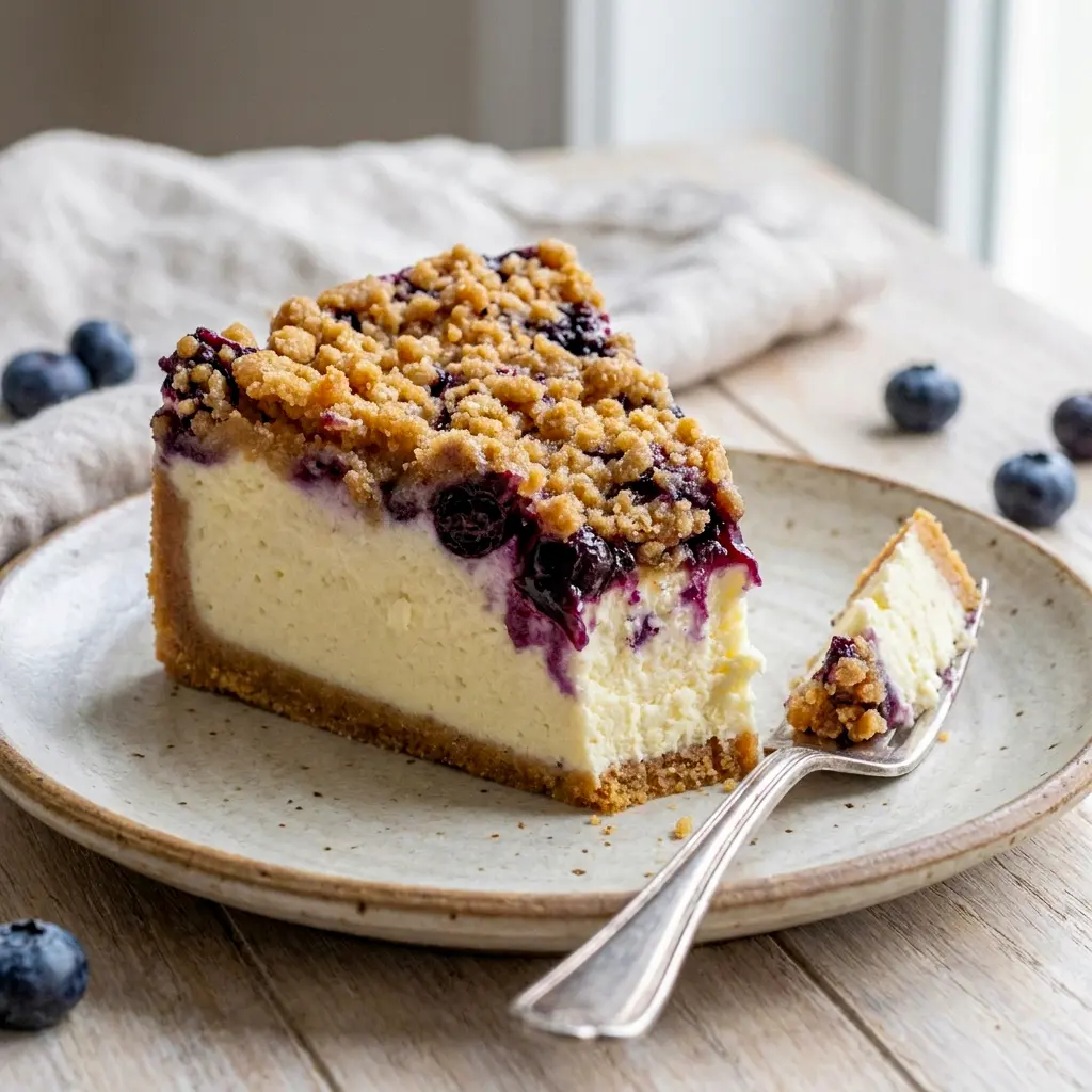 Blueberry Crumble Cheesecake is a beautiful pick for Hard Baking Recipes and August Dessert Ideas when you want a dessert that feels impressive.