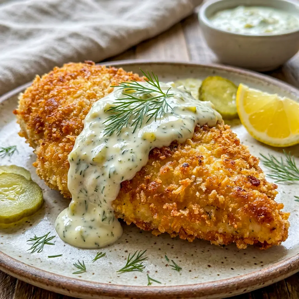 Crispy Dill Pickle Parmesan Chicken is the perfect Chicken For Potluck when you need an easy dish that disappears fast.