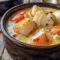 A creamy bowl of Lobster Scallops Chowder inspired by Lobster Chowder Recipe flavors for a cozy seafood dinner.