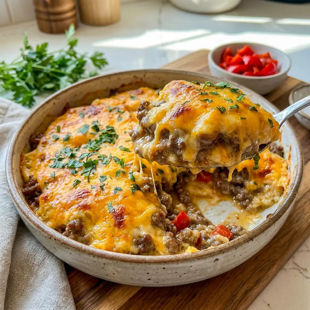 Cheddar Bay Hamburger Casserole makes a hearty choice for Dinner Recipes For Two Ground Beef with rich, comforting flavor.