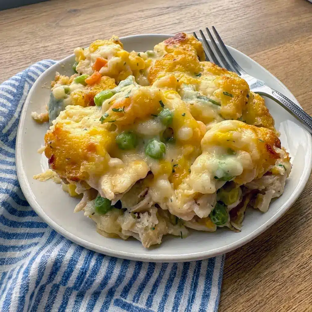 A cozy pan of Chicken and Biscuit Cobbler baked until golden, a true Dump And Bake Chicken Dinner With Red Lobster Biscuits for busy nights.