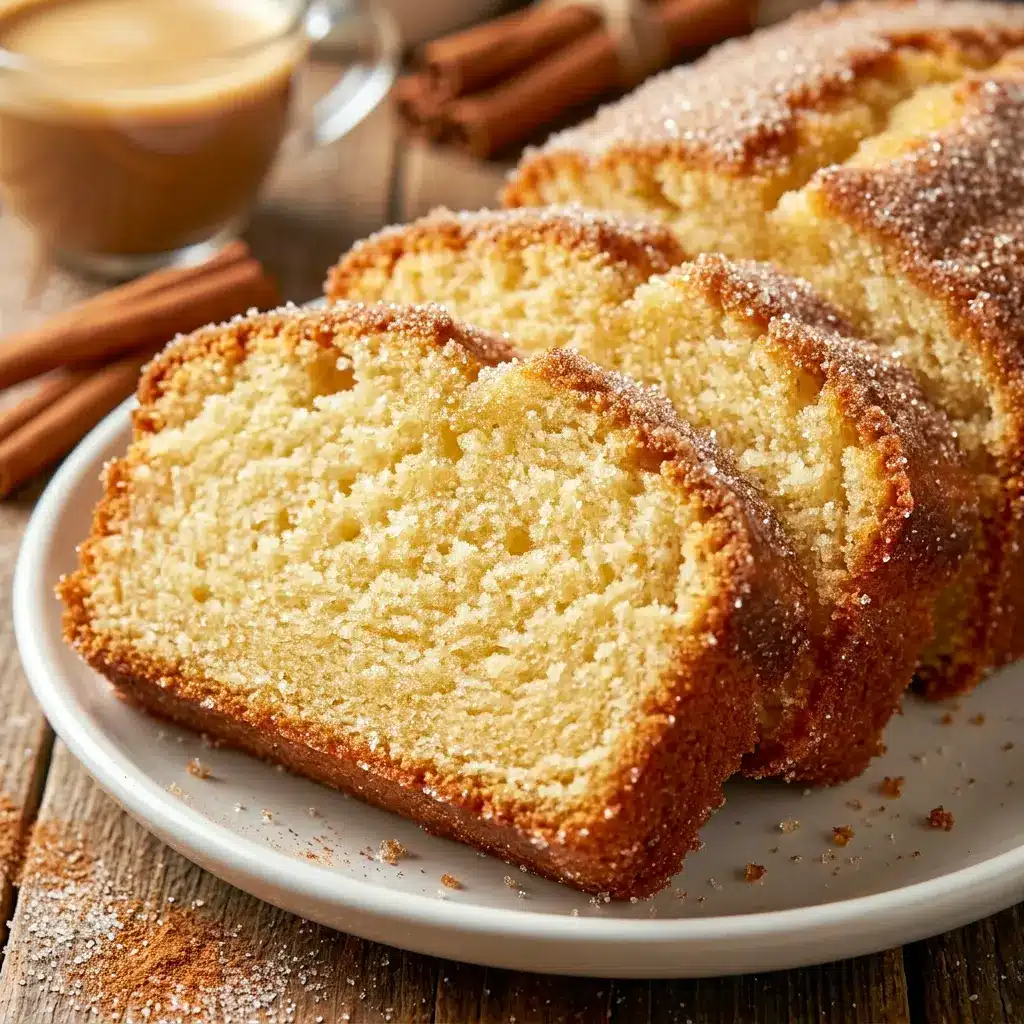 A golden loaf of Cinnamon Sugar Donut Bread tastes just like Cinnamon Donuts in an easy homemade slice.