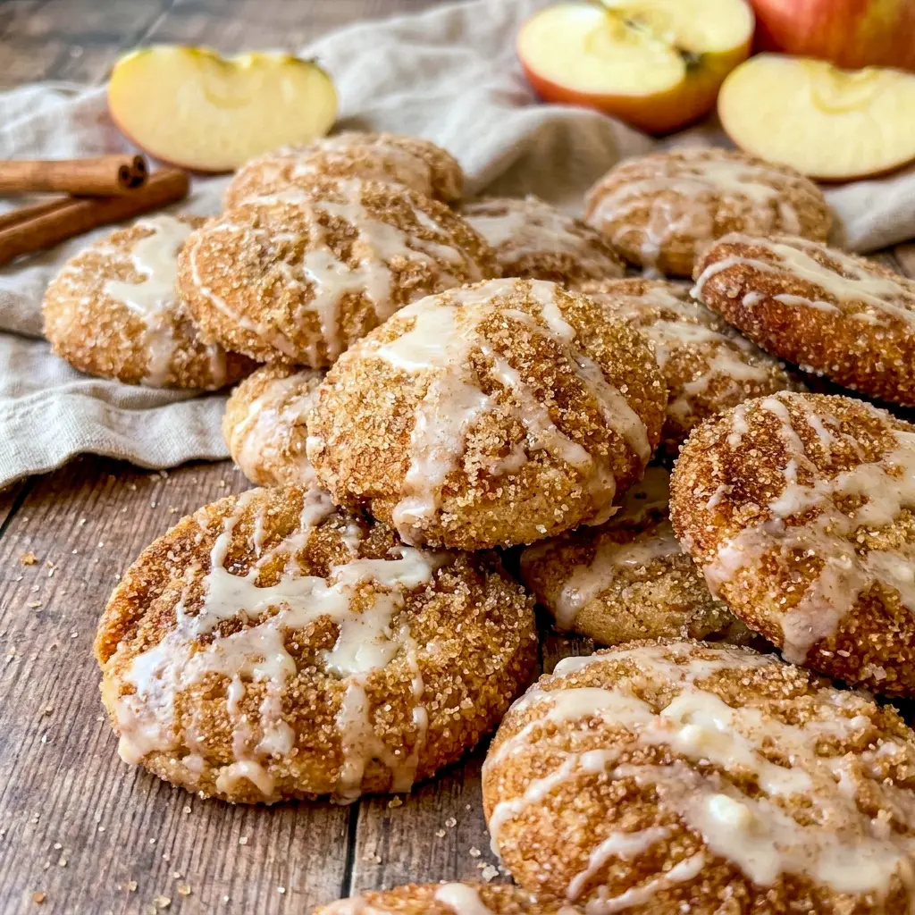 A close-up of the glossy glaze shows why these Apple Cider Cookies rank among the Special Cookies Recipes worth saving.