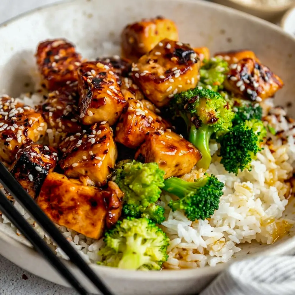 Packed with crispy salmon and fresh veggies, this Crispy Orange Salmon Bowls recipe fits perfectly among Salmon Bowls Healthy Dinners.