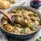 Crock Pot French Onion Meatballs served in a savory onion gravy with melted Gruyere cheese, perfect for a comforting French Onion Meatballs Recipe dinner.