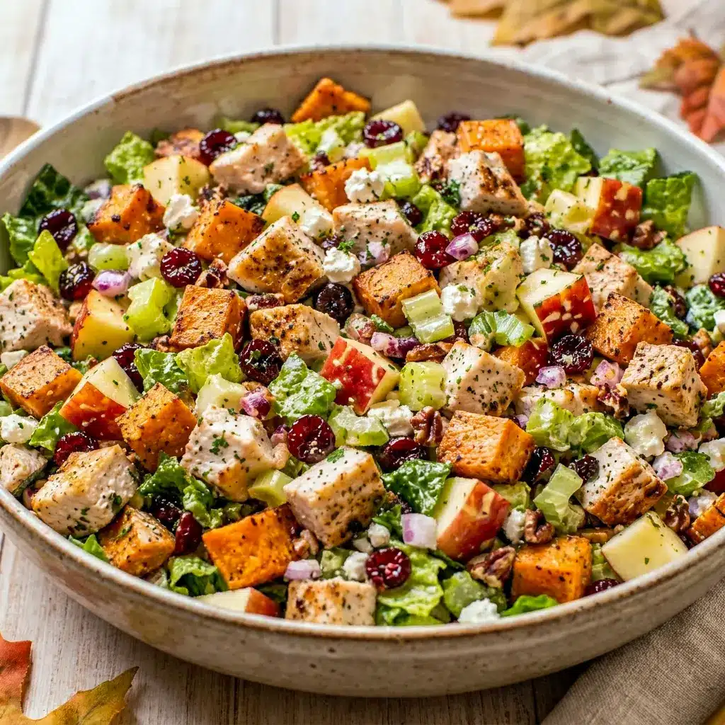 Packed into containers for the week ahead, this Fall Chicken Chopped Salad makes an easy Fall Recipes Lunch.