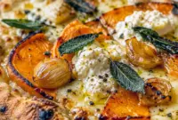 Topped with sausage and fresh sage, this Pumpkin Sage Ricotta Pizza is one of the coziest Autumn Pizza Recipes you'll find.