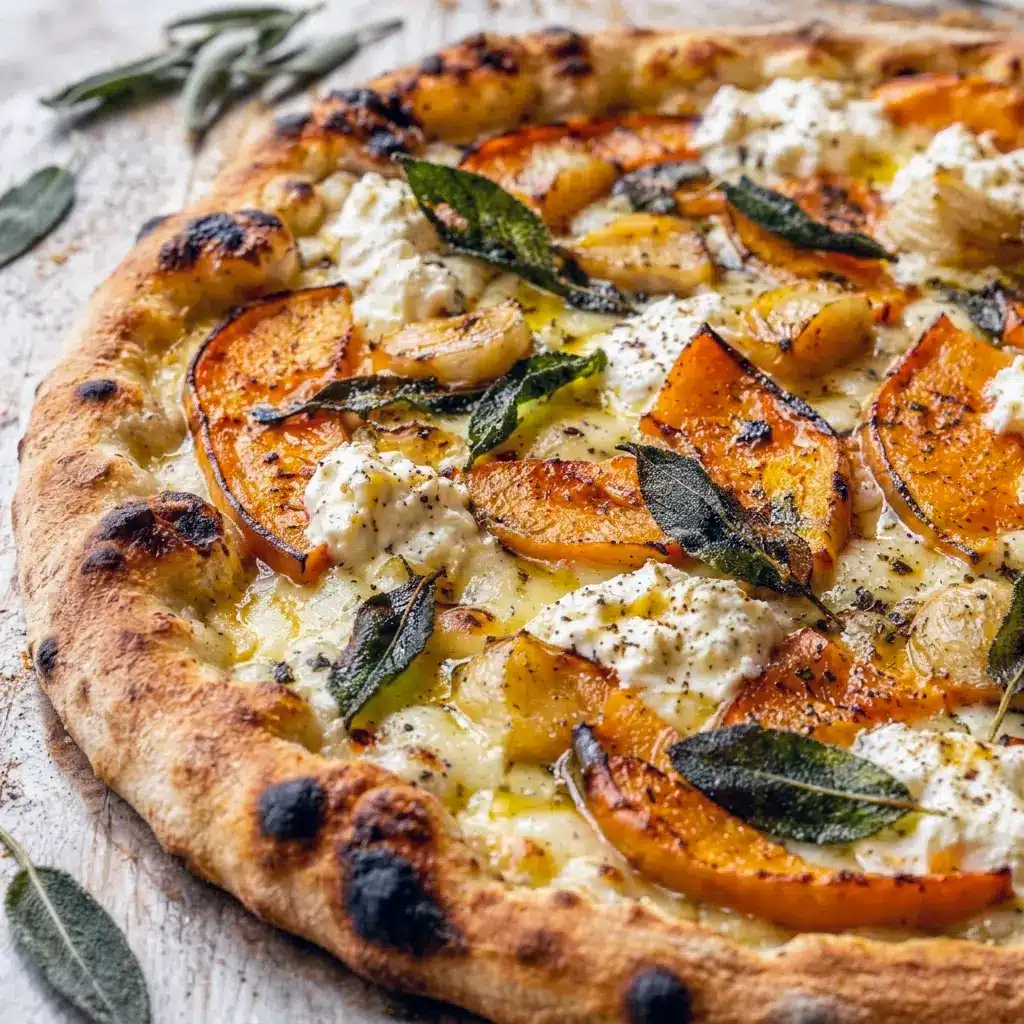 Ready in minutes, this Pumpkin Sage Ricotta Pizza shows off some of the best Pizza Topping Ideas for fall.