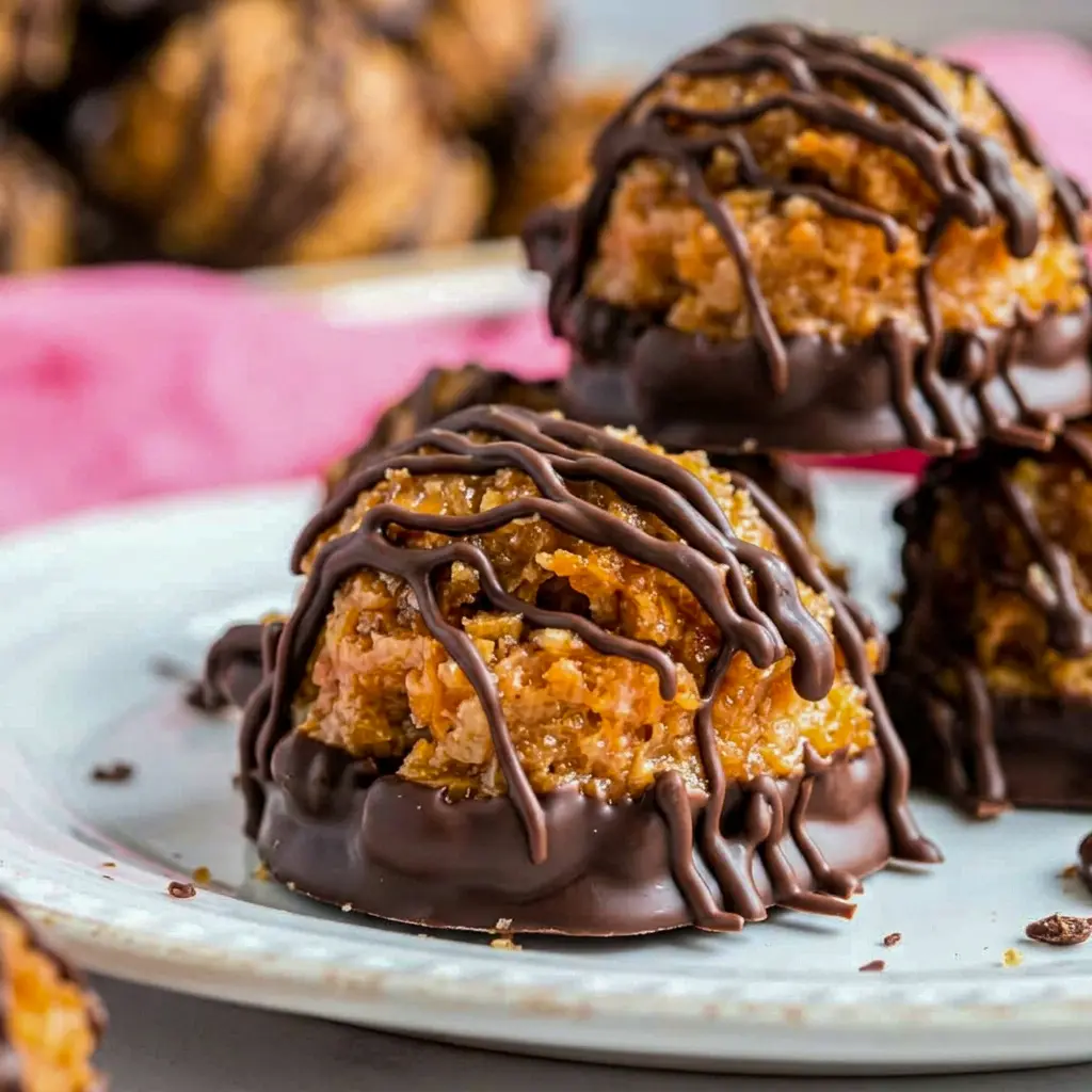Chewy coconut and rich caramel come together in these Samoa Truffles, made from a simple Samoa Truffle Recipe you'll want to keep on repeat.