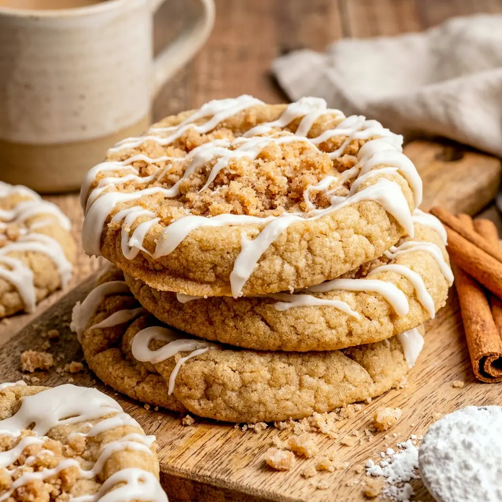 Stacked and ready to share, these coffee cake cookies make the perfect christmas coffee cake cookies for your holiday dessert table.