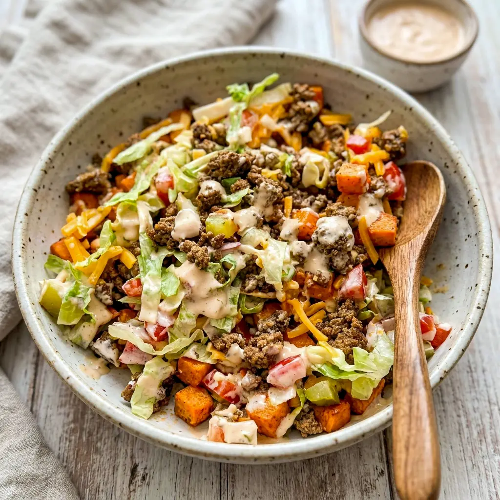 Roasted until golden, the base of this Sweet Potato Burger Bowl shows off one of my favorite Sweet Potato Recipes.