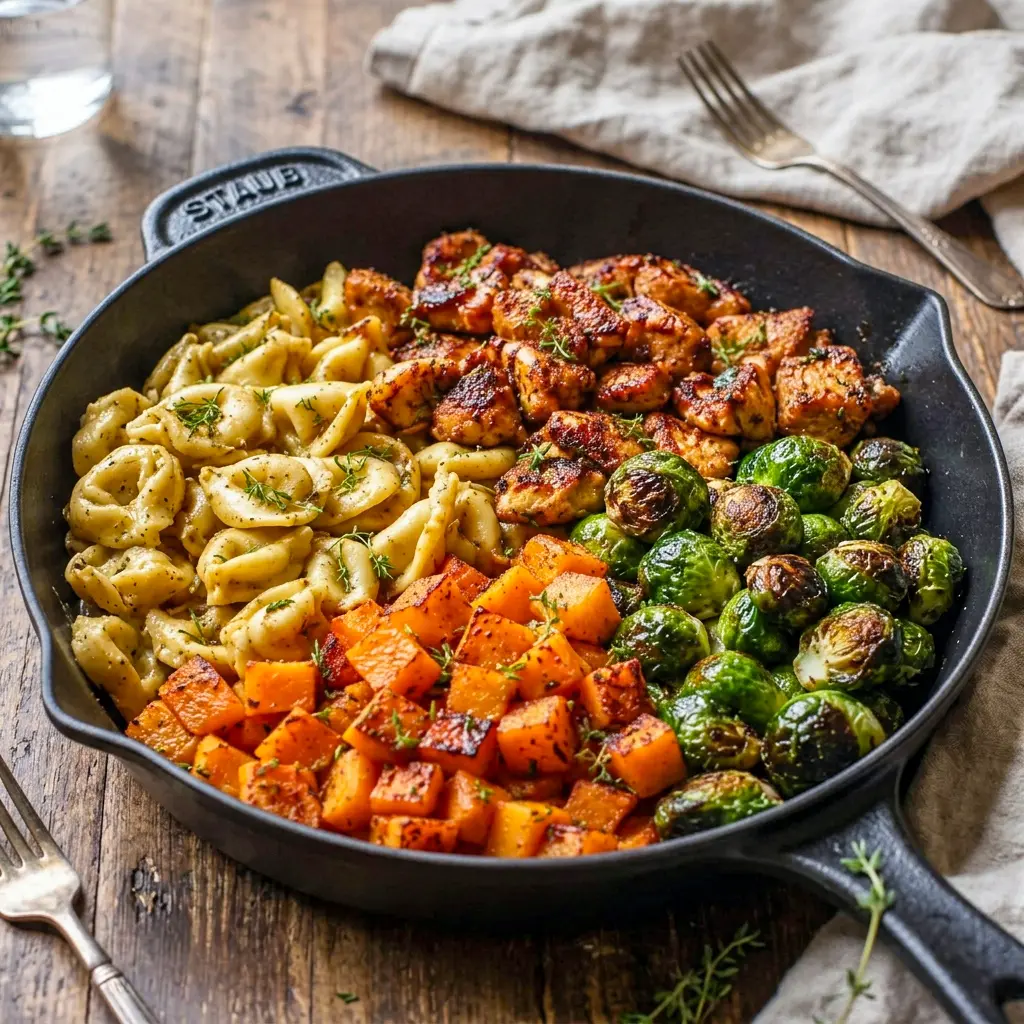 Served straight from the skillet, this Autumn Chicken Dinner with Roasted Vegetables is a cozy pick among Harvest Supper Ideas.