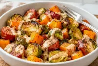 Easy Sheet Pan Fall Dinner with Sausage, Butternut Squash, and Brussels Sprouts Roasted until golden on a single pan, this Easy Sheet Pan Fall Dinner gives you the cozy payoff of Comfort Casseroles with far less work.