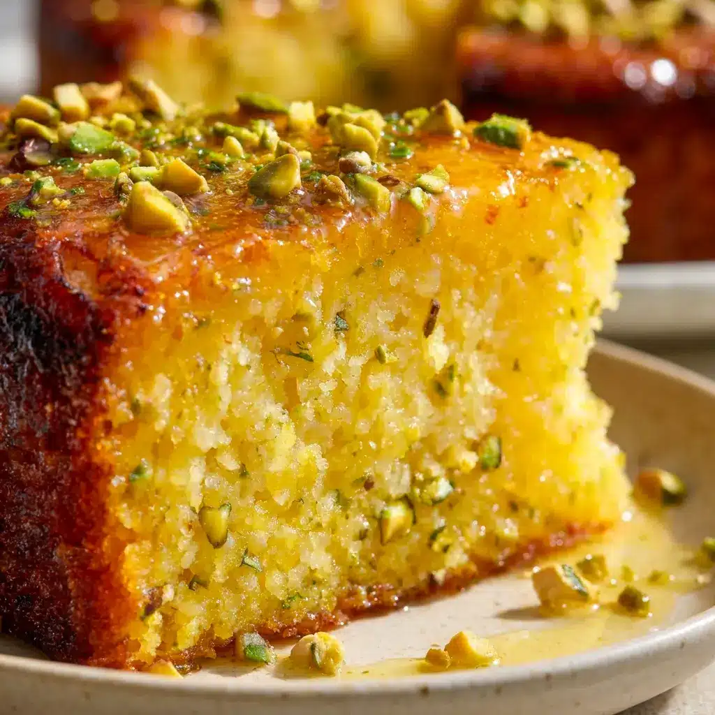 Plated with care, this Flourless Lemon Pistachio Cake has the polished look of Masterchef Australia Desserts.